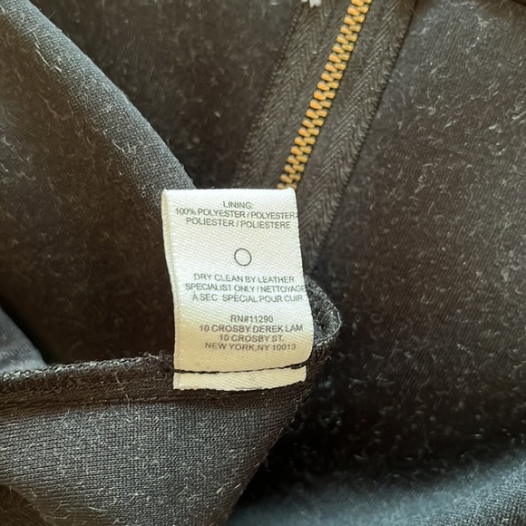 Derek Lam Asymmetrical Wool Blend Leather Dress - Picture 9 of 9